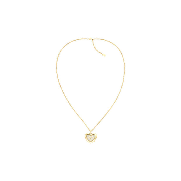 Women Gold Heart Necklace Gold Watch