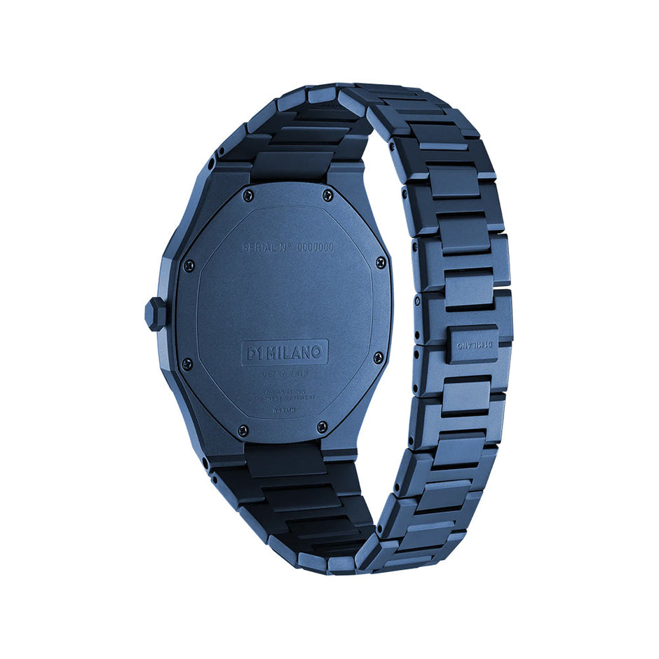 Men Ultra Thin Blue Watch