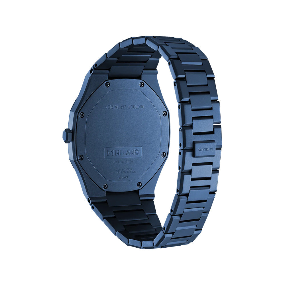 Men Ultra Thin Blue Watch