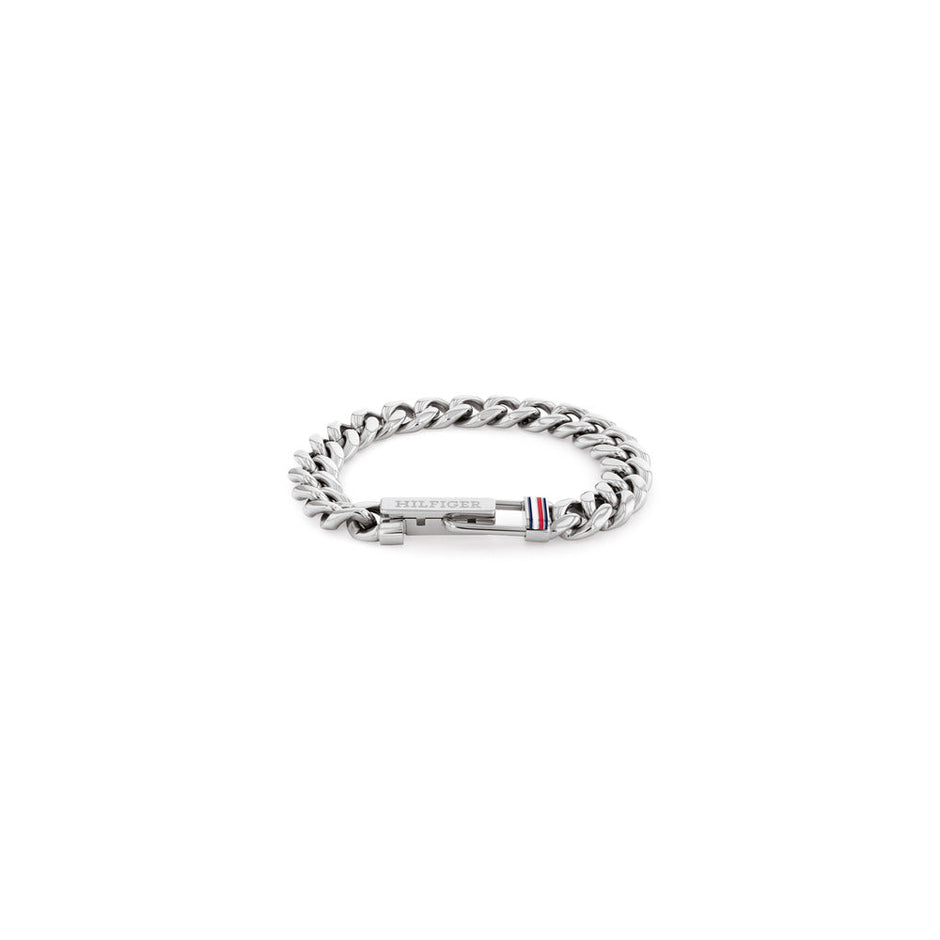 Men Adjustable Chain Silver Bracelet