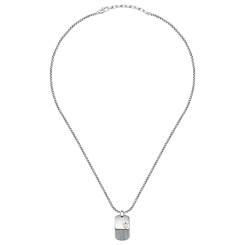 Men Maserati Silver Necklace