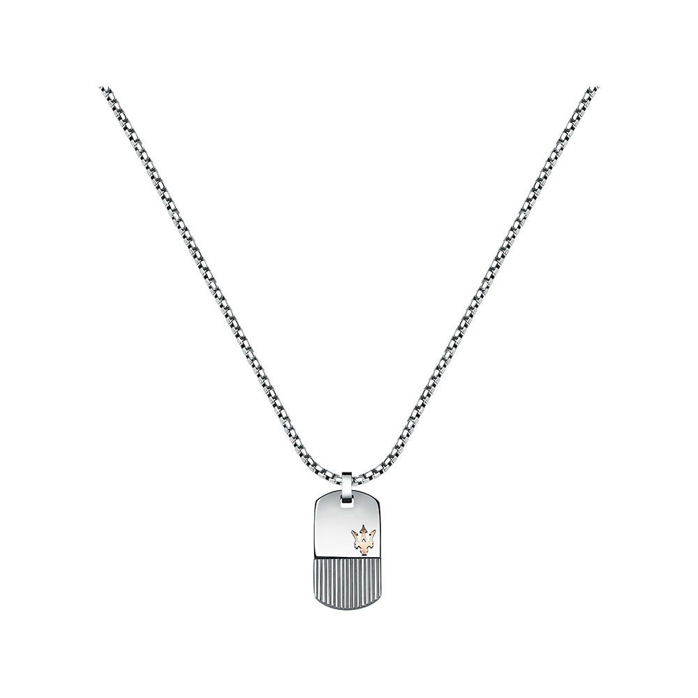 Men Maserati Silver Necklace