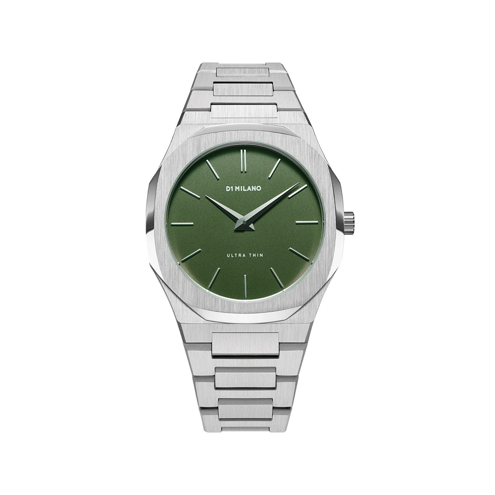 Men Ultra Thin Green Watch