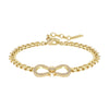 Women Solitaire Crystal Golden Bracelet
