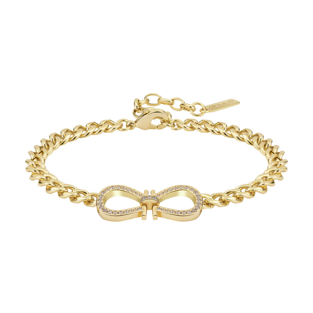 Women Solitaire Crystal Golden Bracelet