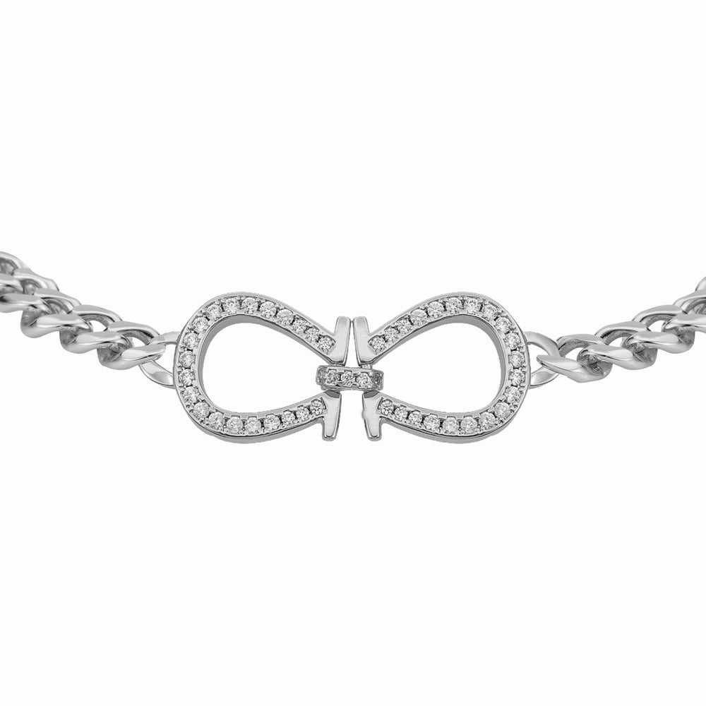 Women Solitaire Crystal White Bracelet