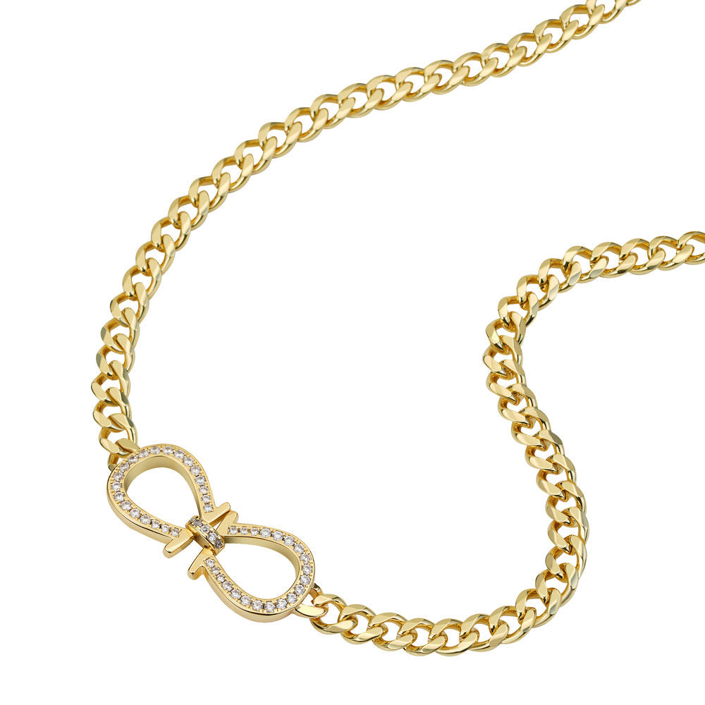 قلادة سوليتير كريستال للنساء