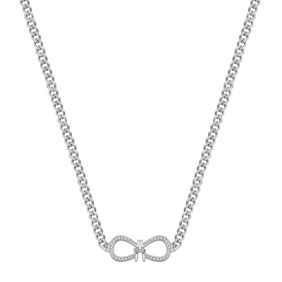 Women Solitaire Crystal White Necklace