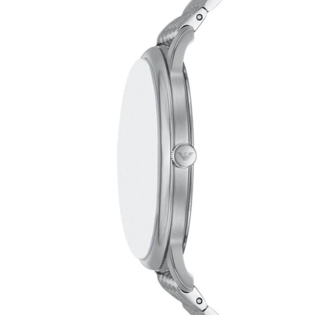 Men Minimalist Silver Watch