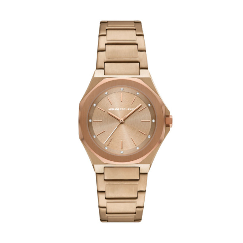 Women Beige Gold Watch