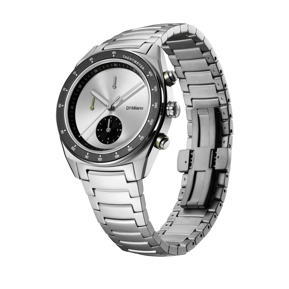 Men Cronografo Silver Watch