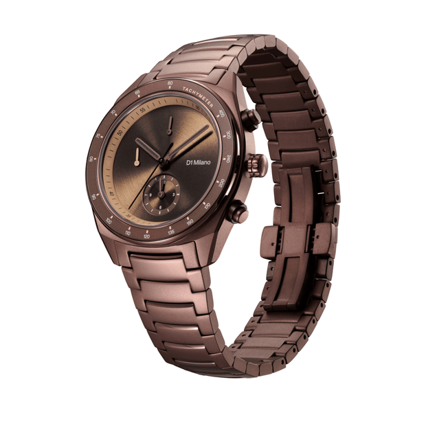 Men Cronografo Brown Watch