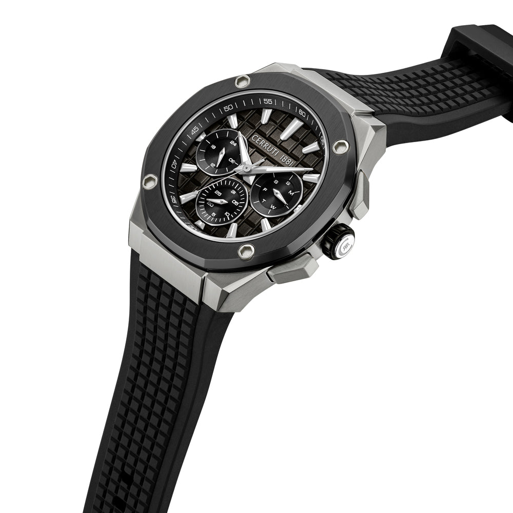 Men Razzuolo Gun Metal Plated Gun 45.5X54Mm Watch
