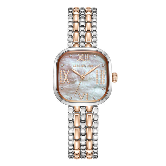 Women Casena Silver/Rose Gold Watch