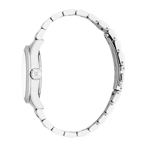 ساعة سيزار فضية للرجال