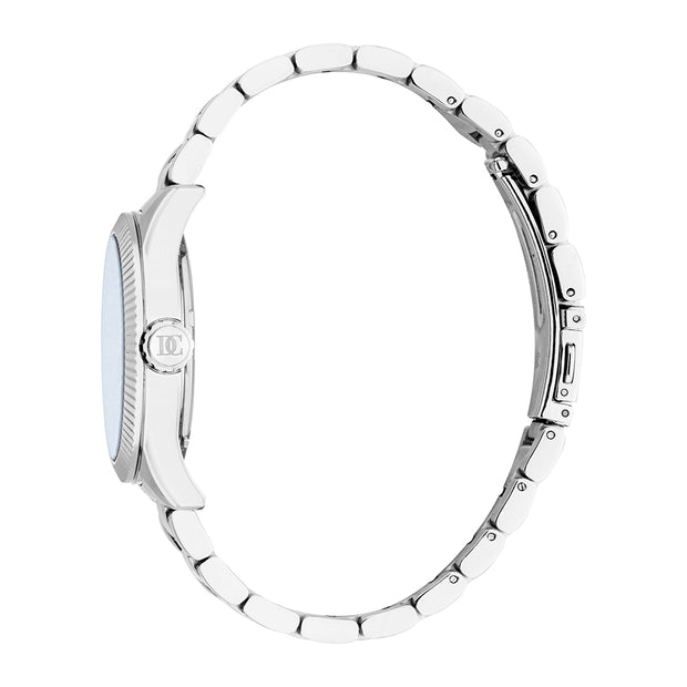 ساعة سيزار فضية للرجال