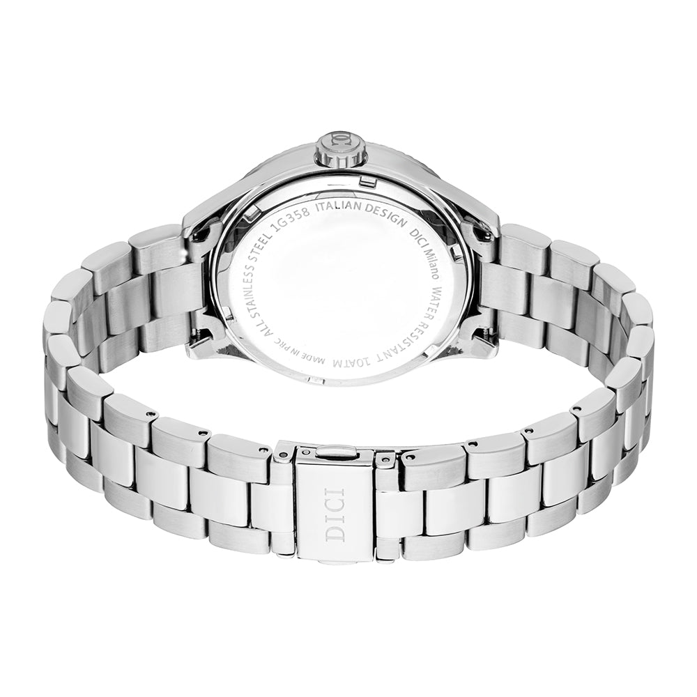 ساعة سيزار فضية للرجال