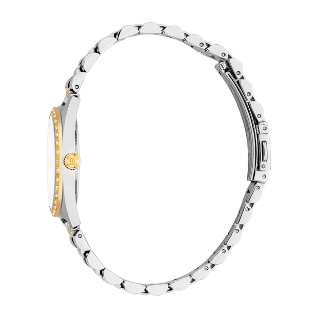 ساعة لودميلا ثنائية اللون للنساء