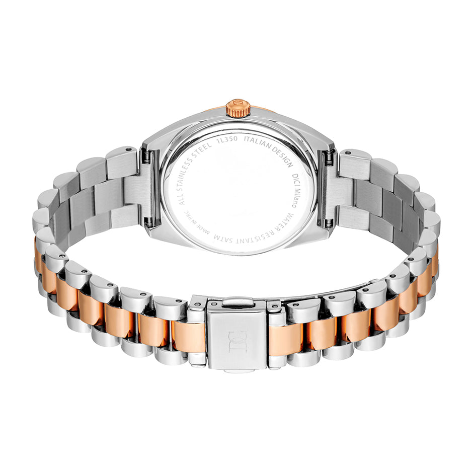 ساعة لودميلا ثنائية اللون للنساء