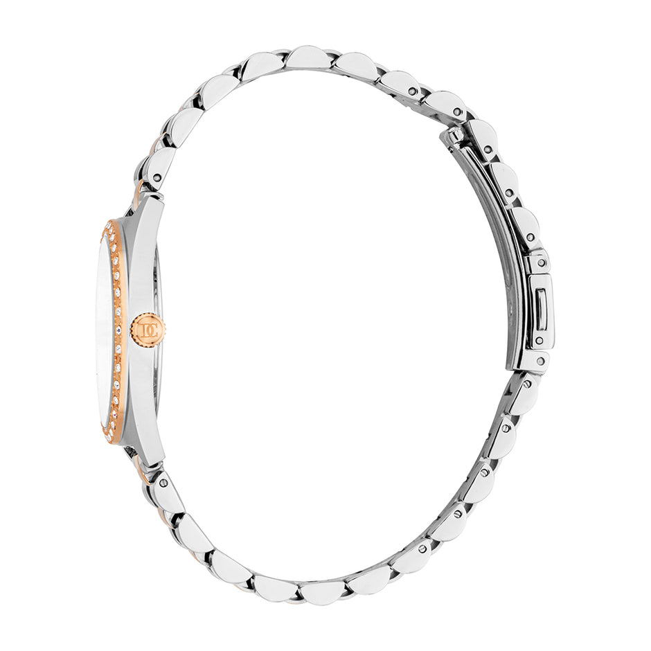 ساعة لودميلا ثنائية اللون للنساء