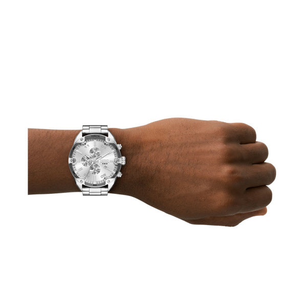 Men Spiked Silver Watch