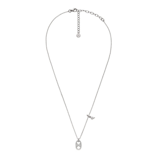 Women Eagle Logo Silver Necklace