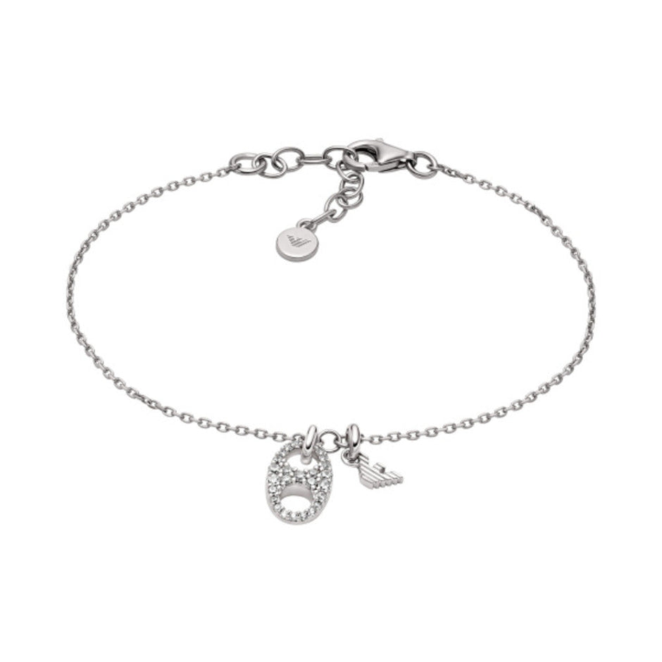 Women Eagle Logo Silver Bracelet