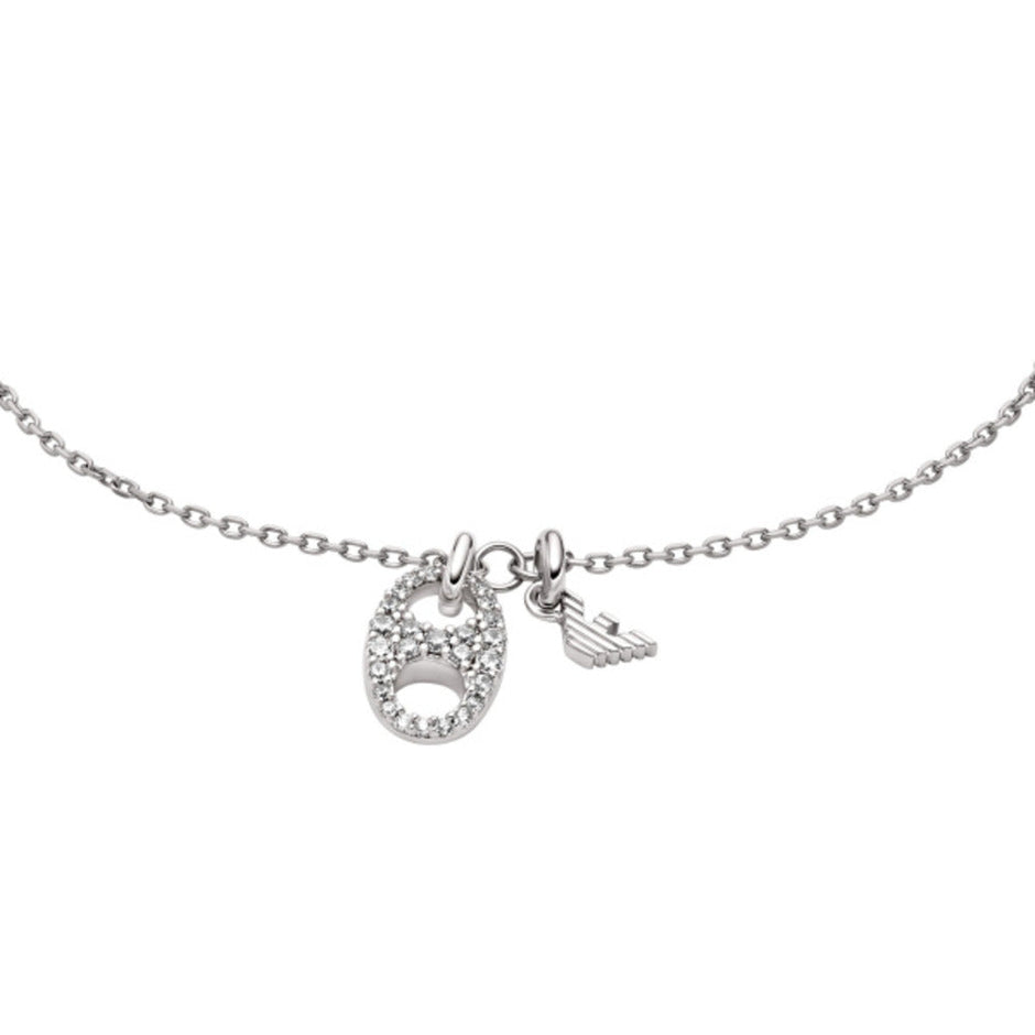 Women Eagle Logo Silver Bracelet