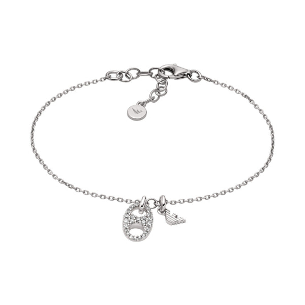 Women Eagle Logo Silver Bracelet