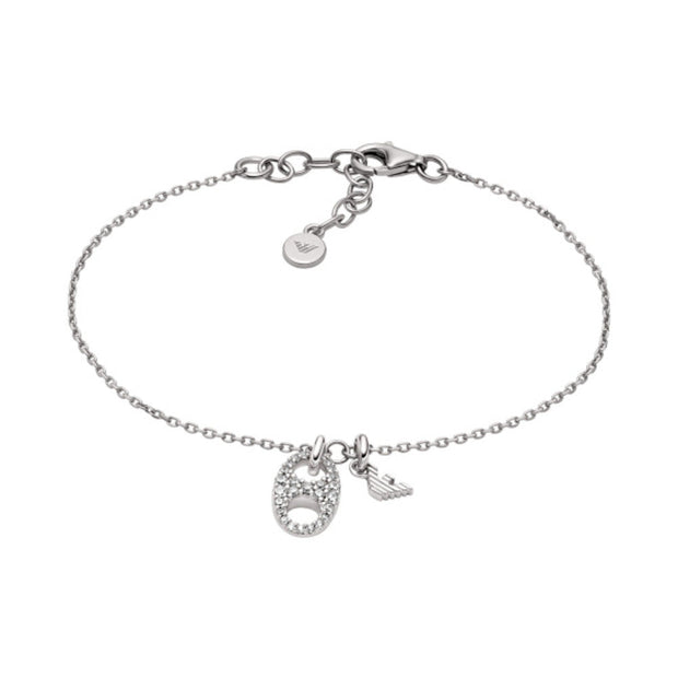 Women Eagle Logo Silver Bracelet