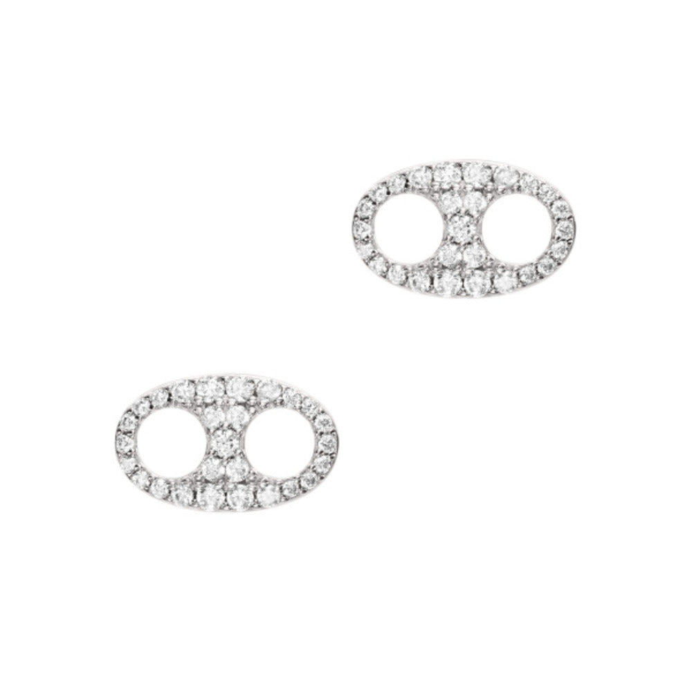 Women Eagle Logo Silver Earrings