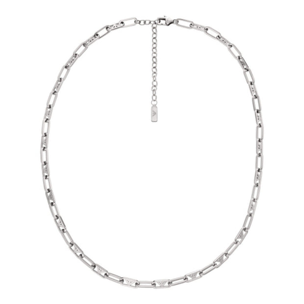 Men Eagle Logo Silver Necklace