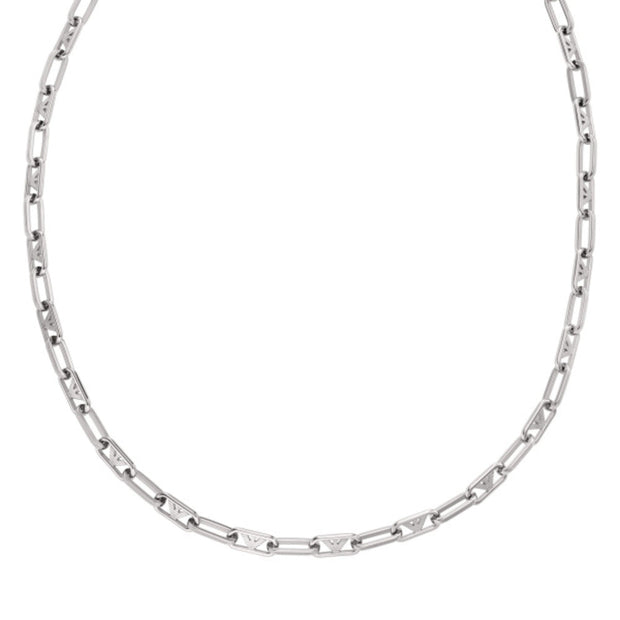 Men Eagle Logo Silver Necklace