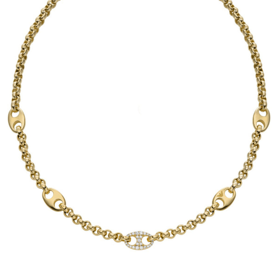 Women Eagle Logo Gold Necklace