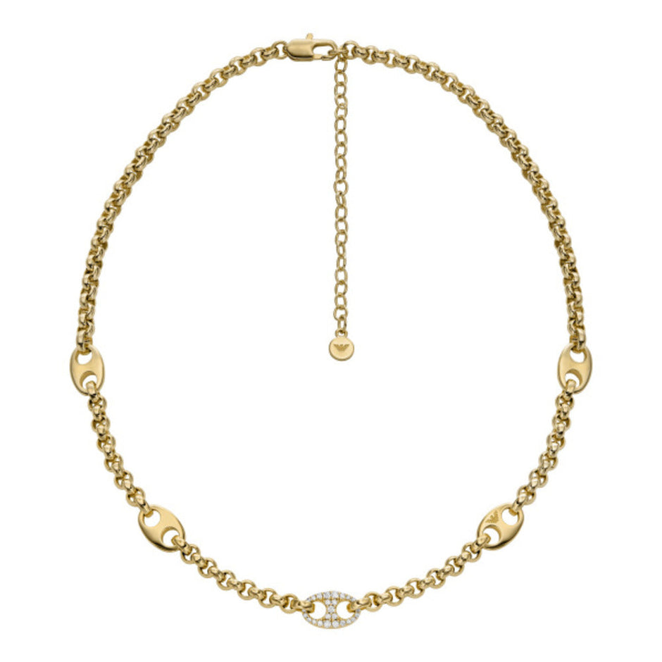 Women Eagle Logo Gold Necklace