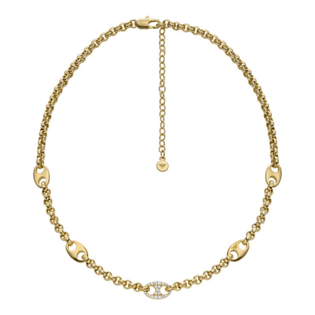 Women Eagle Logo Gold Necklace