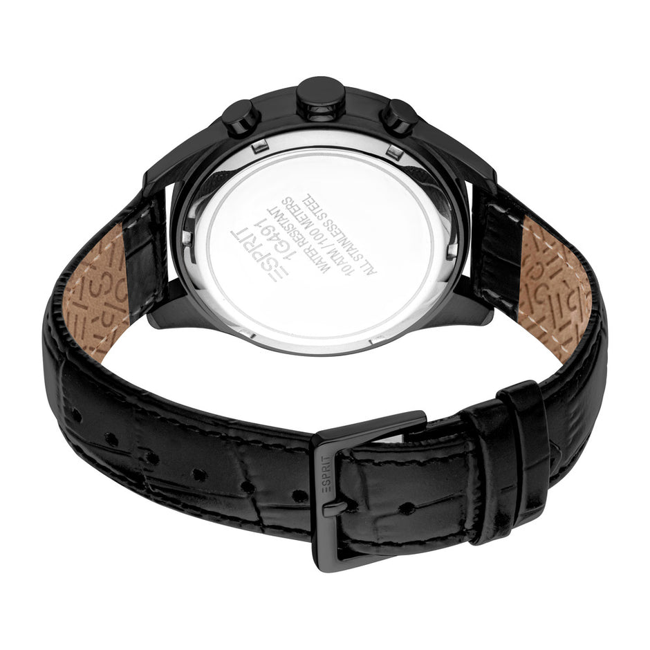 ساعة أوستن سوداء للرجال مقاس