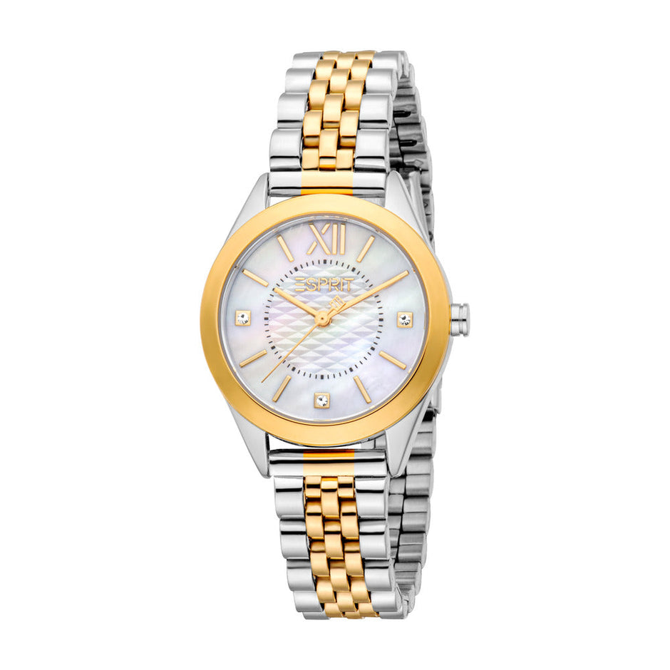 Women Pointy Look Two Tone Watch