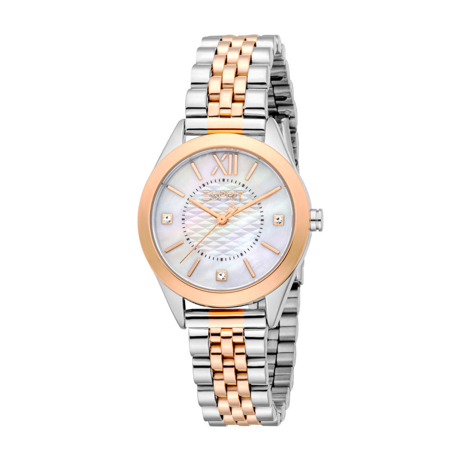 Women Pointy Look Two Tone Watch