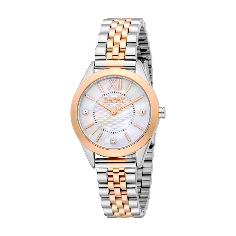 Women Pointy Look Two Tone Watch