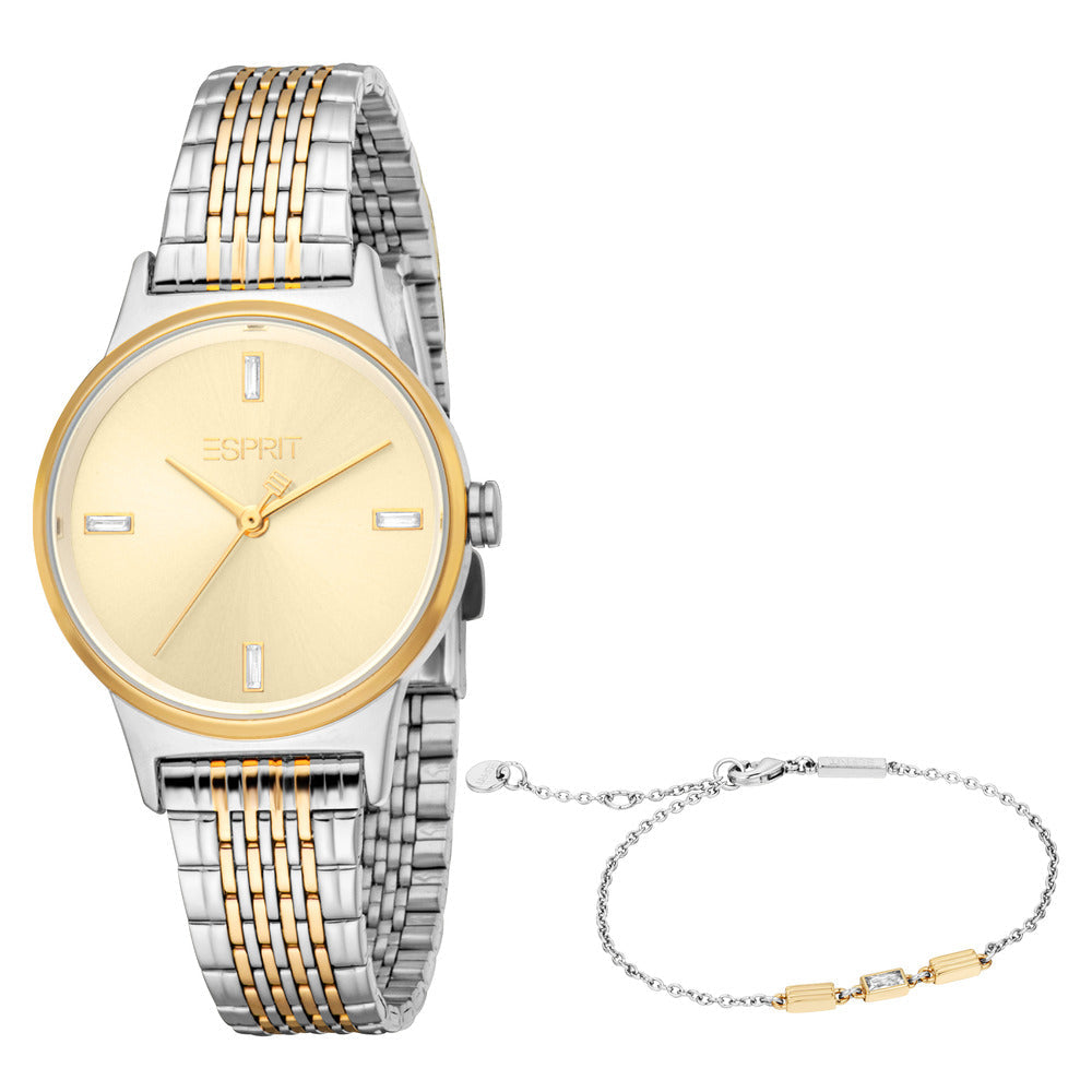 Women Violet Two Tone 30mm Watch Set