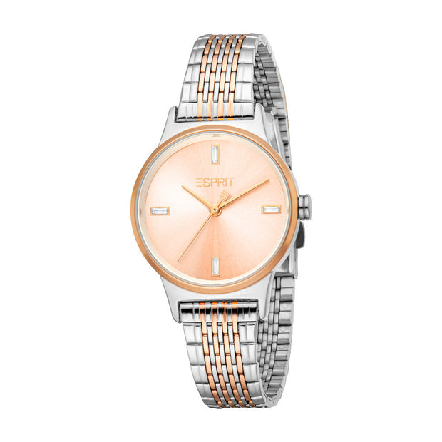Women Violet Two Tone Watch Set