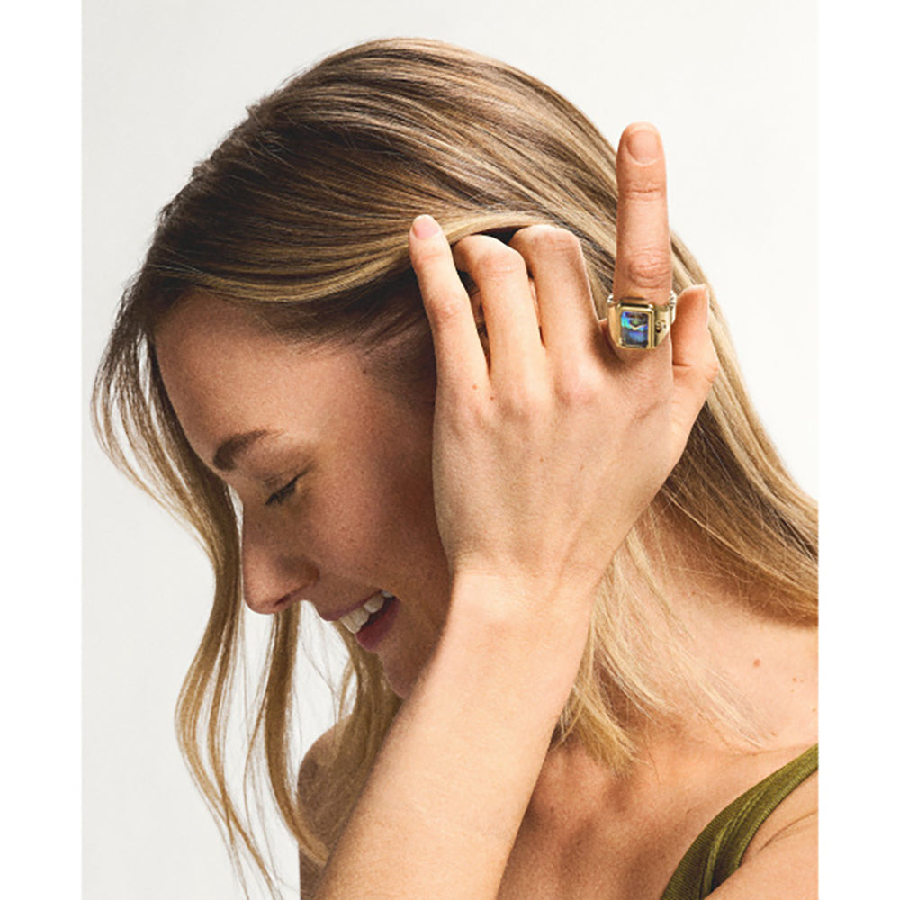 Women Raquel Golden Ring Watch