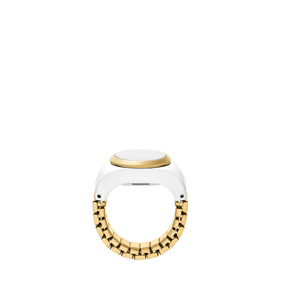 Women White Ring Watch