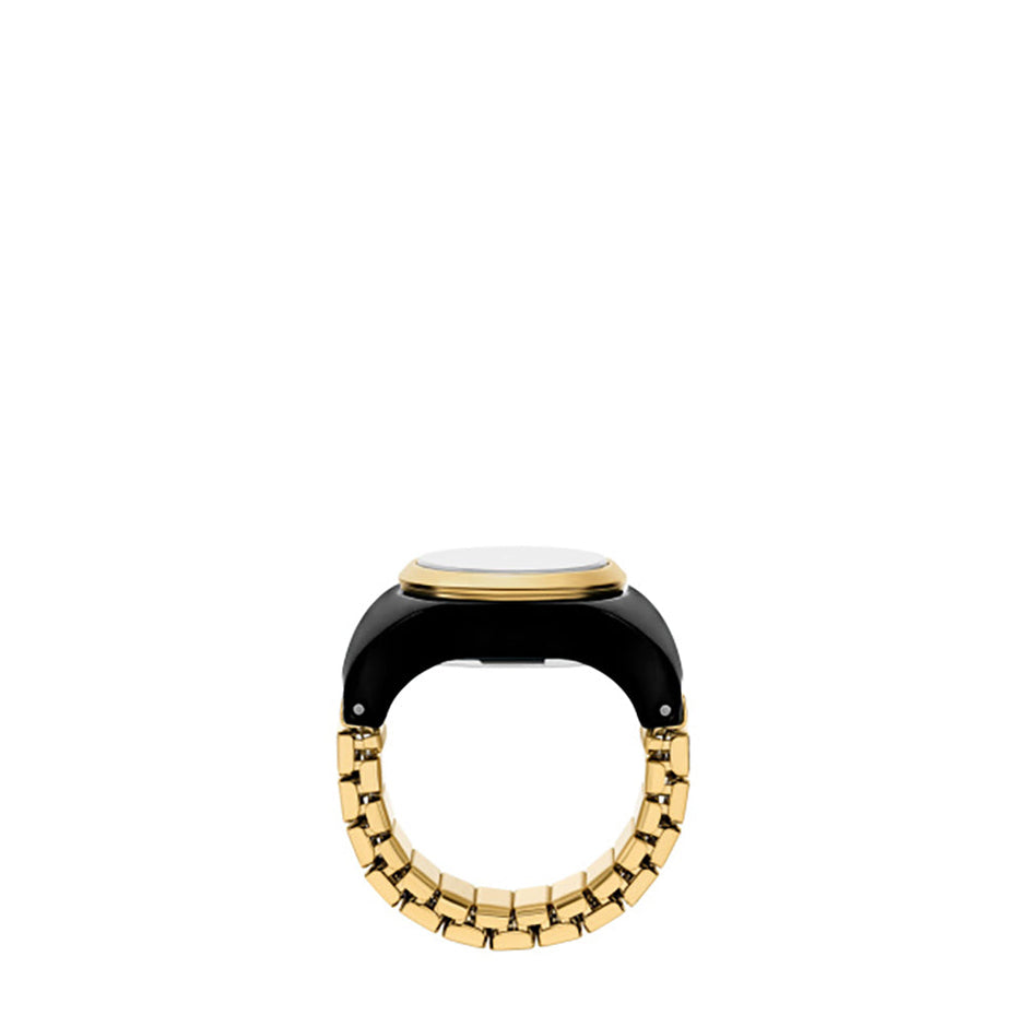 Women Black Ring Watch