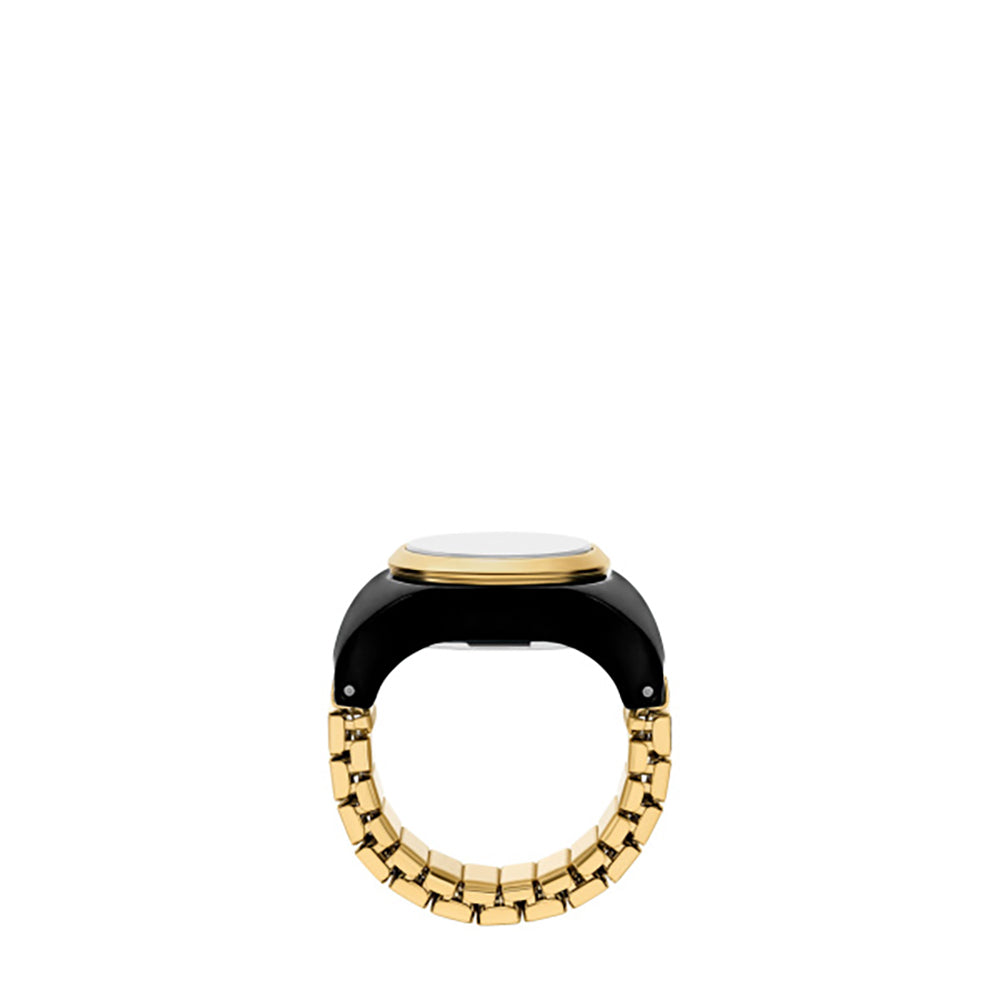 Women Black Ring Watch