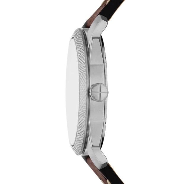 ساعة ماشين بنية رجالية مقاس