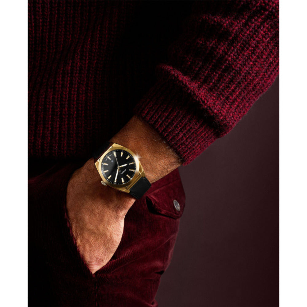 ساعة إيفرت سوداء رجالية مقاس