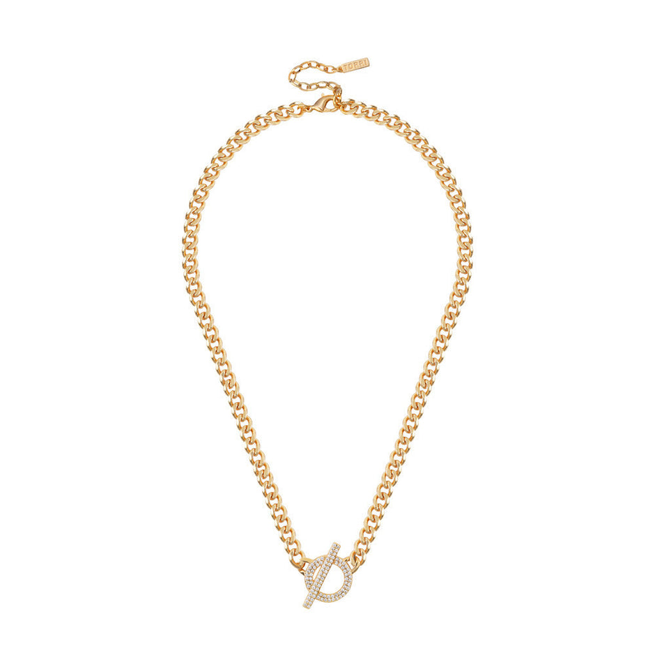 Women Orietta O Crossed Blue Necklace