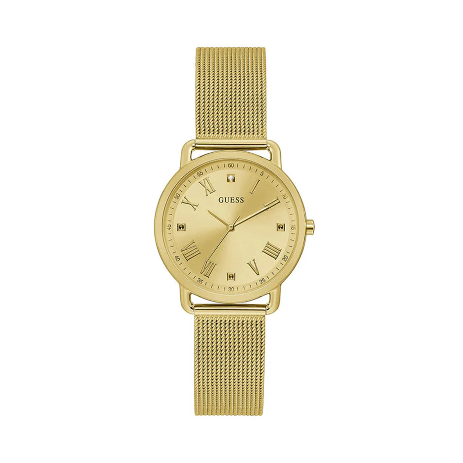 Women Guess Dress Gold Watch